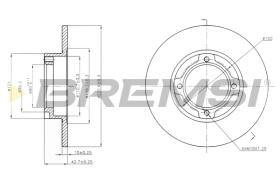 BREMS CD6636S - DISCHI FRENO - BRAKE DISCS