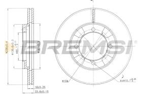 BREMS CD6692V - DISCHI FRENO - BRAKE DISCS