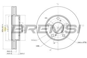 BREMS CD6702V - DISCHI FRENO - BRAKE DISCS