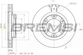 BREMS CD6769V - DISCHI FRENO - BRAKE DISCS