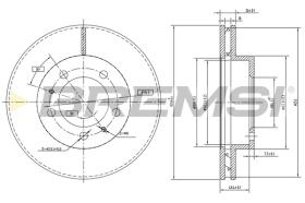 BREMS CD6772V - DISCHI FRENO - BRAKE DISCS