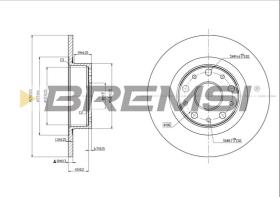 BREMS CD6805S - DISCHI FRENO - BRAKE DISCS