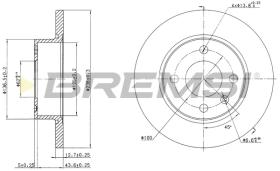 BREMS CD6813S - DISCHI FRENO - BRAKE DISCS