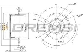 BREMS CD6814S - DISCHI FRENO - BRAKE DISCS