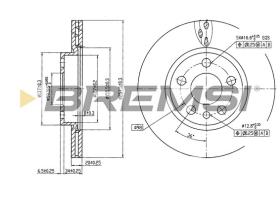 BREMS CD6842V - DISCHI FRENO - BRAKE DISCS