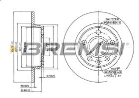 BREMS CD6847S - DISCHI FRENO - BRAKE DISCS