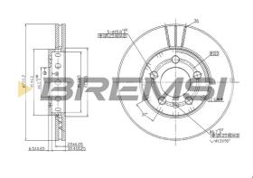 BREMS CD6927V - DISCHI FRENO - BRAKE DISCS