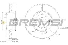 BREMS CD6975V - DISCHI FRENO - BRAKE DISCS