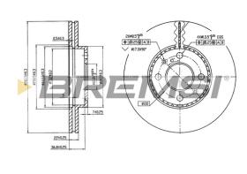 BREMS CD7006V - DISCHI FRENO - BRAKE DISCS