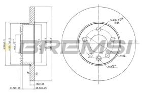 BREMS CD7011S - DISCHI FRENO - BRAKE DISCS