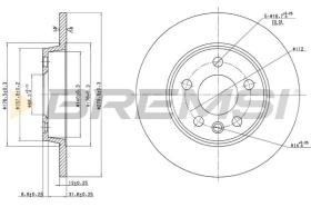 BREMS CD7012S - DISCHI FRENO - BRAKE DISCS