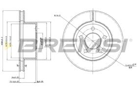 BREMS CD7027V - DISCHI FRENO - BRAKE DISCS