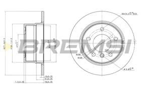 BREMS CD7028S - DISCHI FRENO - BRAKE DISCS