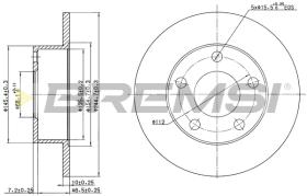 BREMS CD7033S - DISCHI FRENO - BRAKE DISCS