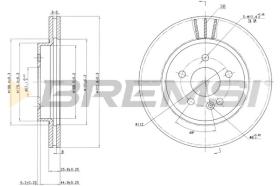 BREMS CD7036V - DISCHI FRENO - BRAKE DISCS