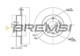 BREMS CD7044S - DISCHI FRENO - BRAKE DISCS