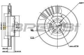 BREMS CD7055V - DISCHI FRENO - BRAKE DISCS