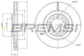 BREMS CD7071V - DISCHI FRENO - BRAKE DISCS