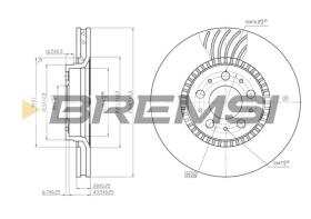 BREMS CD7078V - DISCHI FRENO - BRAKE DISCS