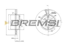 BREMS CD7084V - DISCHI FRENO - BRAKE DISCS