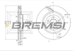 BREMS CD7085V - DISCHI FRENO - BRAKE DISCS