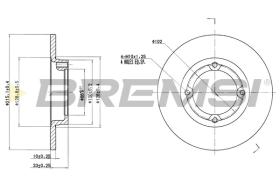 BREMS CD7098S - DISCHI FRENO - BRAKE DISCS