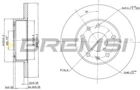 BREMS CD7100S - DISCHI FRENO - BRAKE DISCS