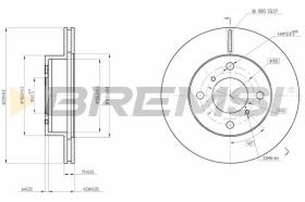 BREMS CD7117V - DISCHI FRENO - BRAKE DISCS