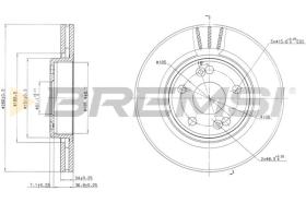 BREMS CD7123V - DISCHI FRENO - BRAKE DISCS