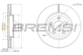 BREMS CD7153V - DISCHI FRENO - BRAKE DISCS