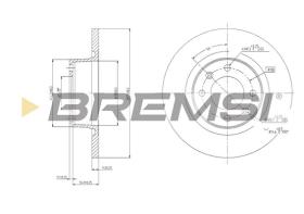 BREMS CD7157S - DISCHI FRENO - BRAKE DISCS