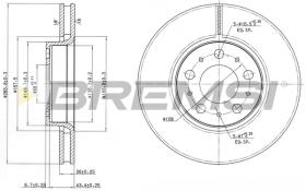 BREMS CD7163V - DISCHI FRENO - BRAKE DISCS