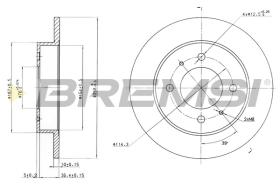 BREMS CD7176S - DISCHI FRENO - BRAKE DISCS