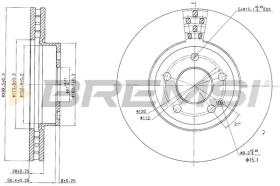 BREMS CD7203V - DISCHI FRENO - BRAKE DISCS