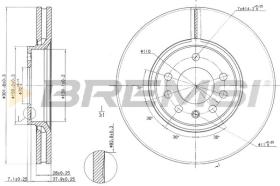 BREMS CD7215V - DISCHI FRENO - BRAKE DISCS