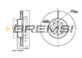 BREMS CD7218V - DISCHI FRENO - BRAKE DISCS