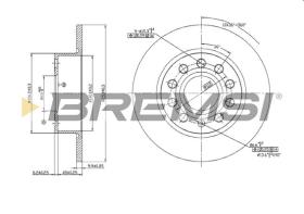 BREMS CD7224S - DISCHI FRENO - BRAKE DISCS