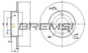 BREMS CD7233S - DISCHI FRENO - BRAKE DISCS