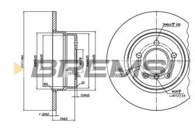 BREMS CD7255S - DISCHI FRENO - BRAKE DISCS