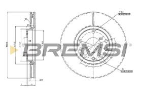 BREMS CD7261V - DISCHI FRENO - BRAKE DISCS