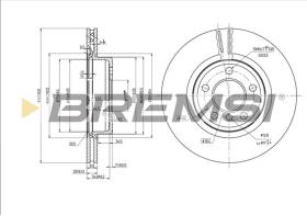 BREMS CD7271V - DISCHI FRENO - BRAKE DISCS