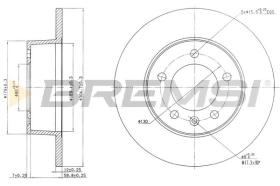 BREMS CD7272S - DISCHI FRENO - BRAKE DISCS