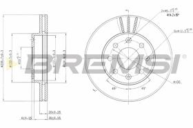 BREMS CD7279V - DISCHI FRENO - BRAKE DISCS