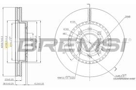 BREMS CD7281V - DISCHI FRENO - BRAKE DISCS