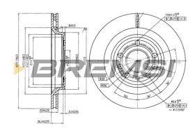 BREMS CD7289V - DISCHI FRENO - BRAKE DISCS