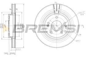 BREMS CD7292V - DISCHI FRENO - BRAKE DISCS