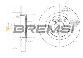 BREMS CD7299S - DISCHI FRENO - BRAKE DISCS