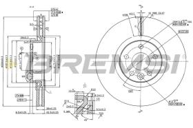 BREMS CD7320V - DISCHI FRENO - BRAKE DISCS