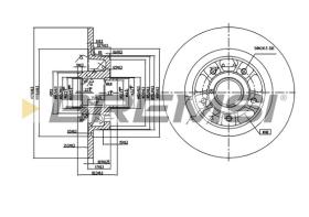 BREMS CD7364S - DISCHI FRENO - BRAKE DISCS