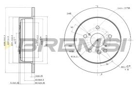 BREMS CD7380S - DISCHI FRENO - BRAKE DISCS